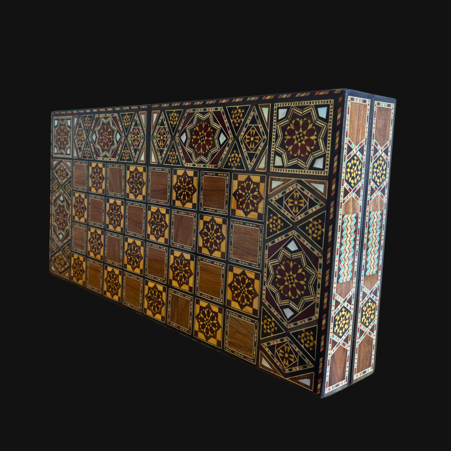 Handcrafted Damascene Backgammon & Chess Table by Gaby Al Dayeh – Masterpiece with Mother of Pearl Inlay