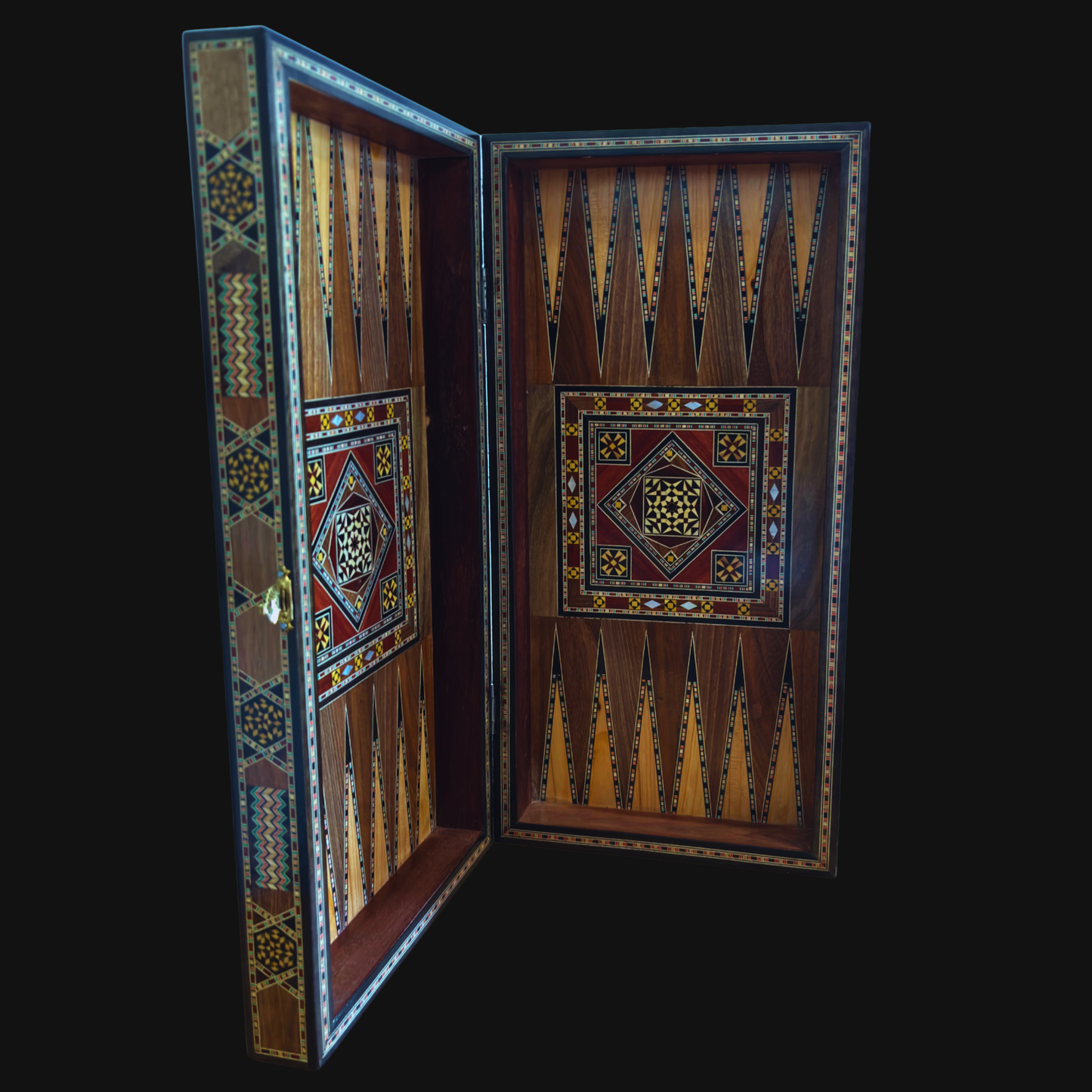 Handcrafted Damascene Backgammon & Chess Table by Gaby Al Dayeh – Masterpiece with Mother of Pearl Inlay