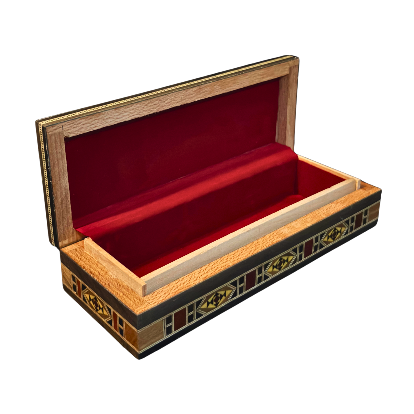 Caja Damasquina para Joyas, Plumas y Rosario – Hecha a Mano con Nácar