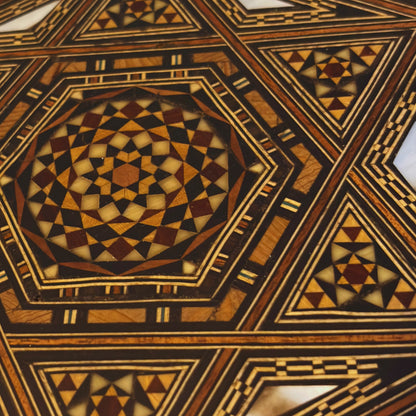 Refined Damascene Mosaic Box by Master Gaby Al Dayeh – Mother of Pearl & Velvet Interior
