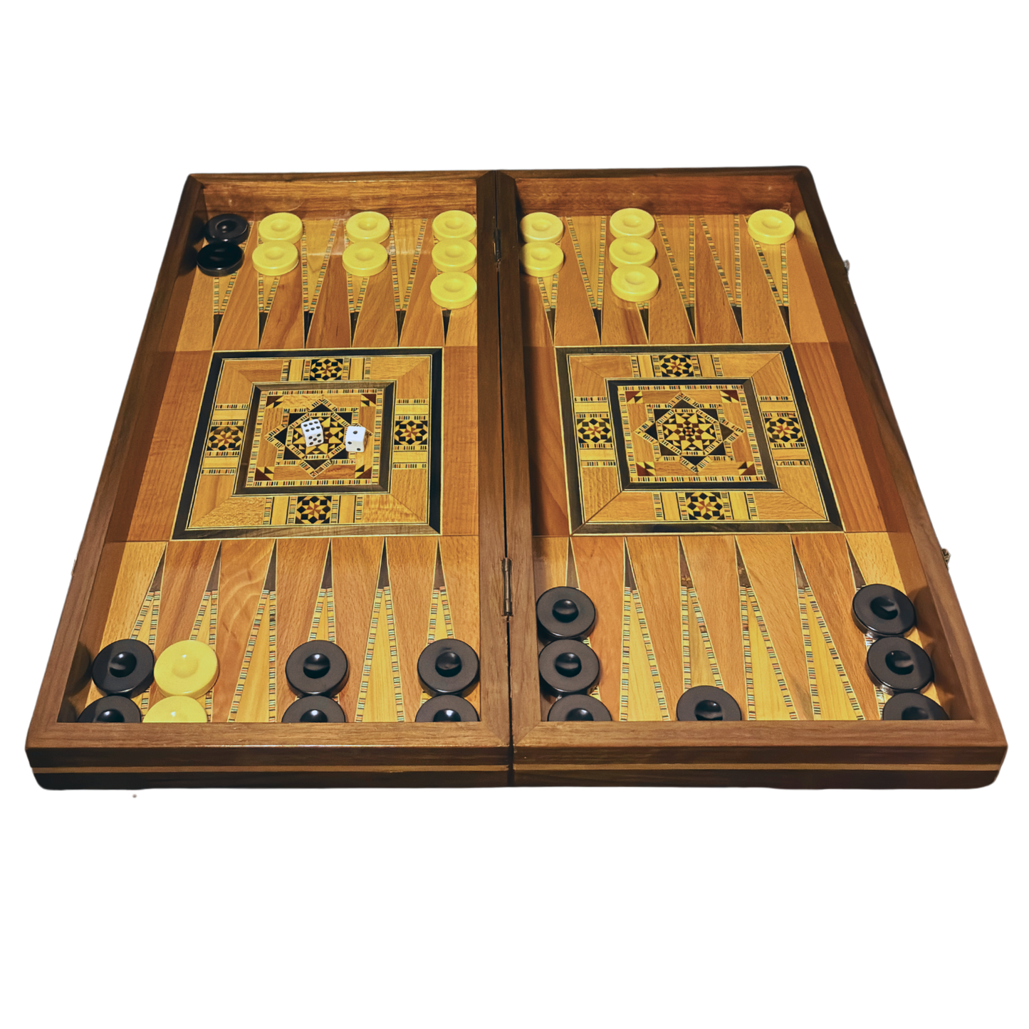 Tavolo Damaschino da Scacchi e Backgammon Fatto a Mano da Gaby Al Dayeh – Design Classico