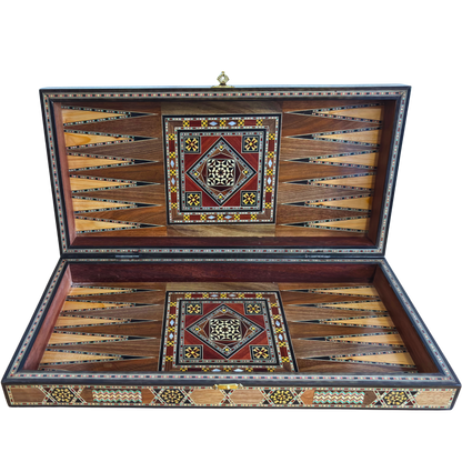 Handcrafted Damascene Backgammon & Chess Table by Gaby Al Dayeh – Masterpiece with Mother of Pearl Inlay