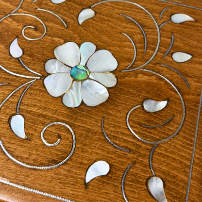 Handcrafted Damascene Luxury Box – Mother of Pearl & Velvet Elegance