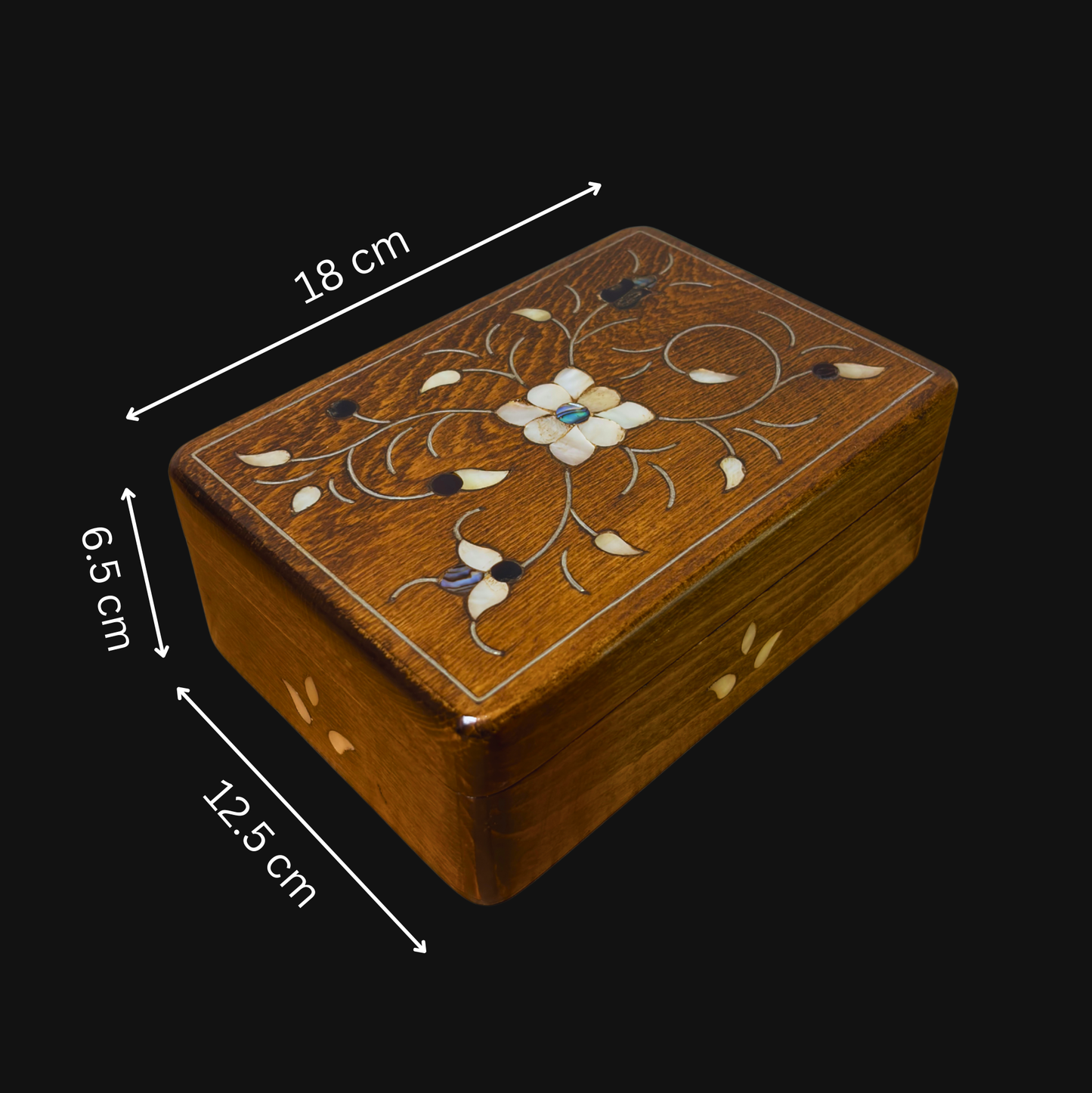 Damasceńska Szkatułka Luksusowa – Masa Perłowa & Aksamit