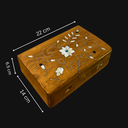 Boîte Damasquine de Luxe Artisanale – Nacre & Velours