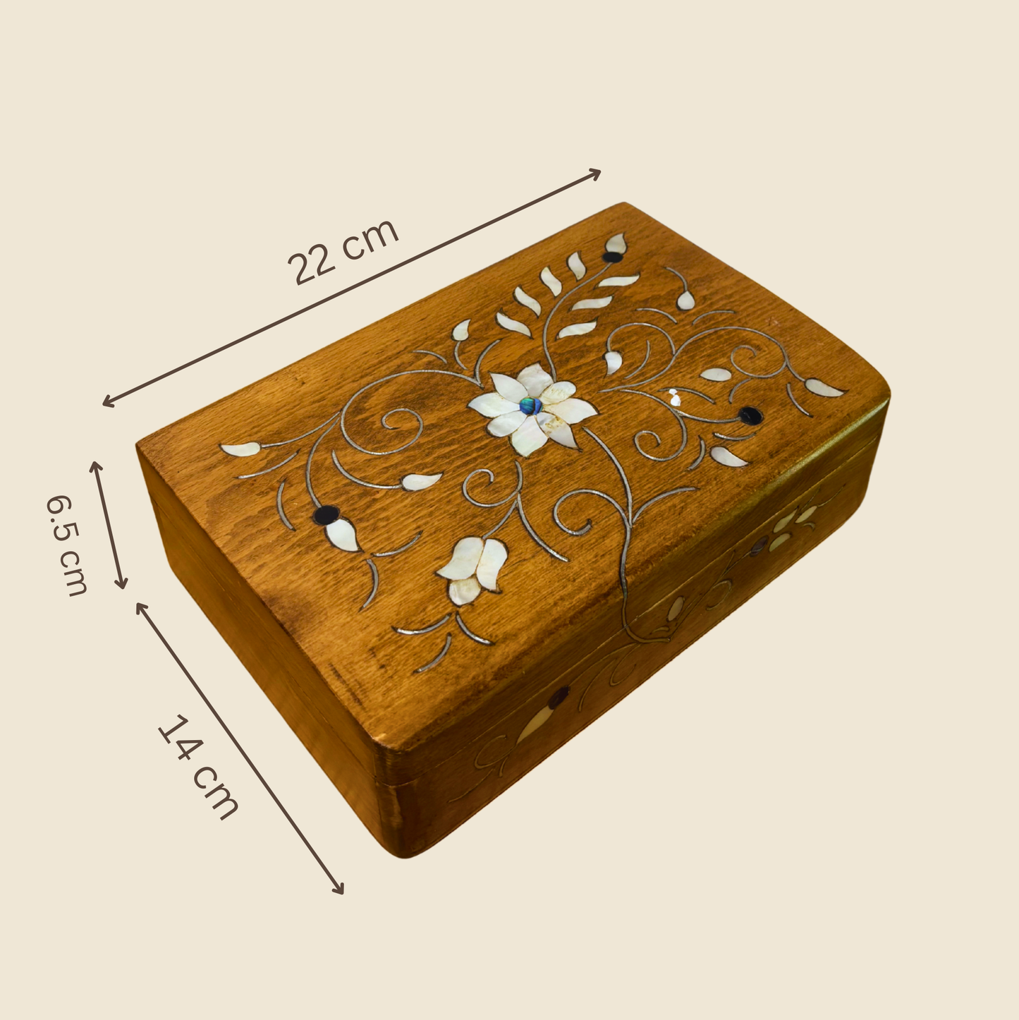 Handcrafted Damascene Luxury Box – Mother of Pearl & Velvet Elegance