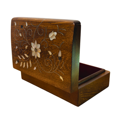 Boîte Artisanale de Luxe de Damas – Nacre & Velours