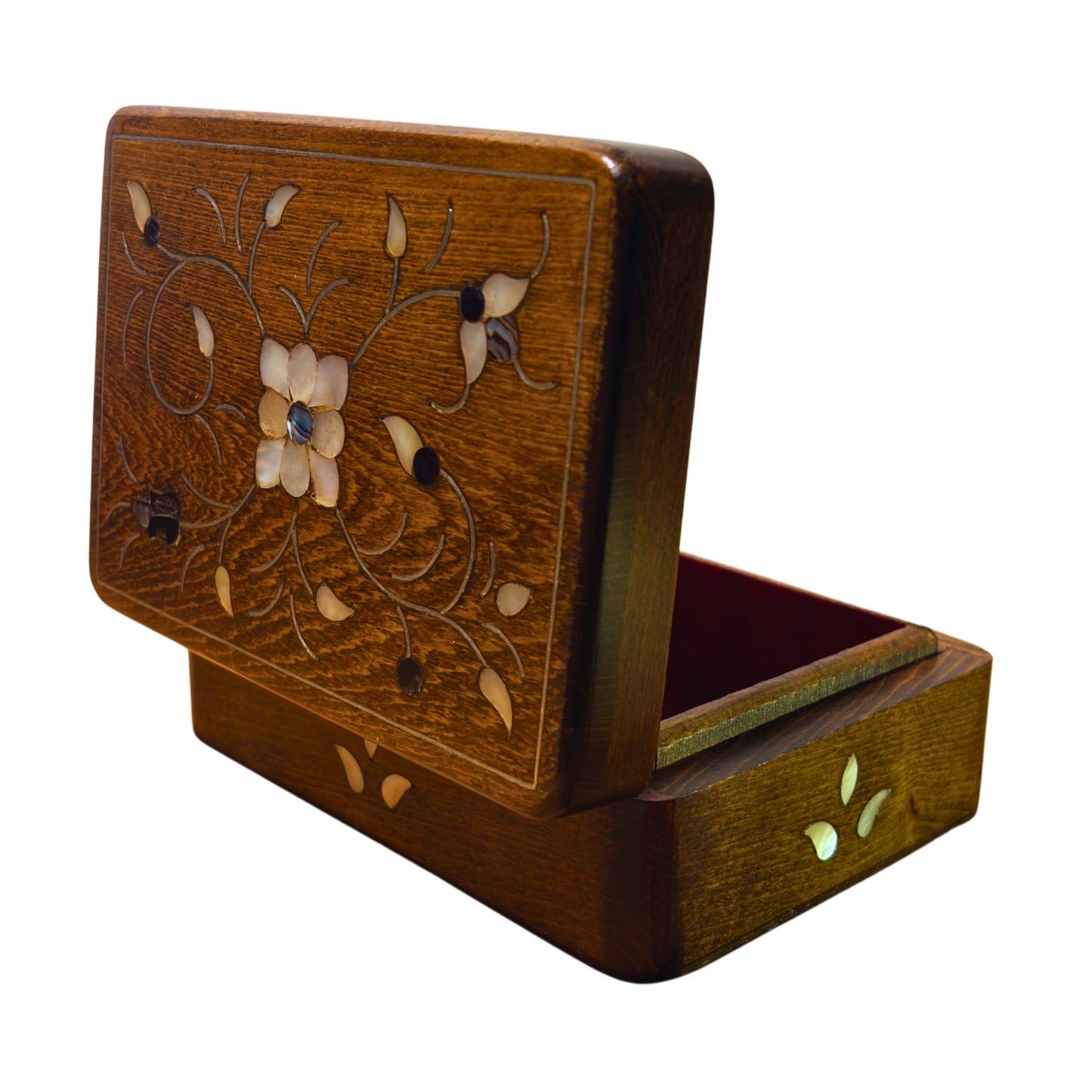 Damasceńska Szkatułka Luksusowa – Masa Perłowa & Aksamit