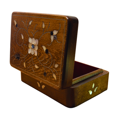 Damasceńska Szkatułka Luksusowa – Masa Perłowa & Aksamit