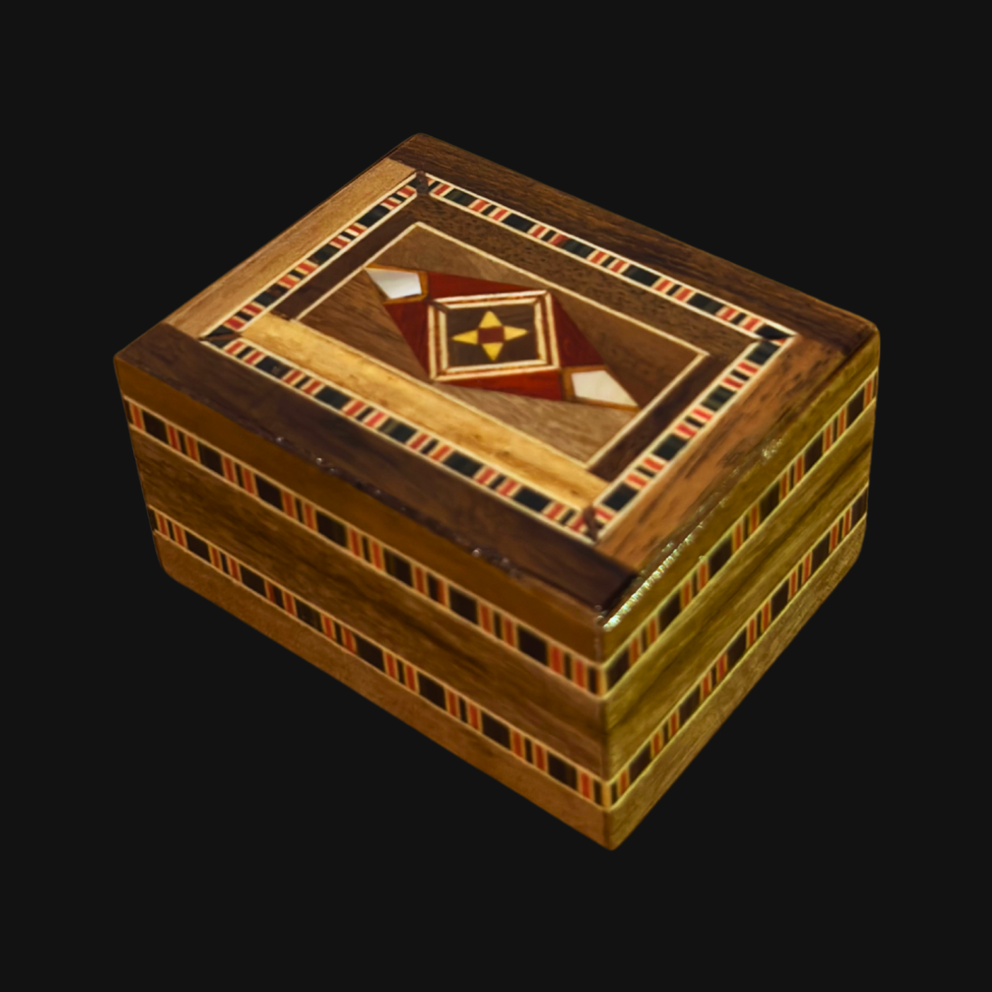 Scatola Porta Anello in Mosaico Artigianale di Damasco – Velluto