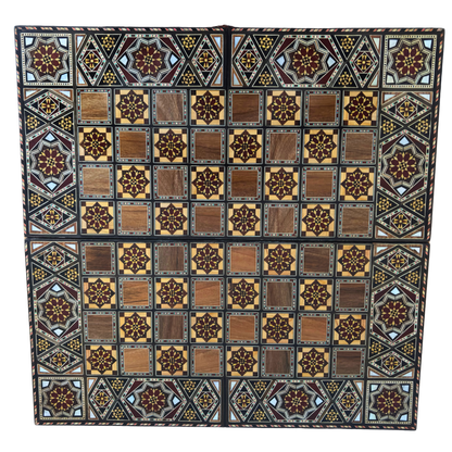 Handcrafted Damascene Backgammon & Chess Table by Gaby Al Dayeh – Masterpiece with Mother of Pearl Inlay