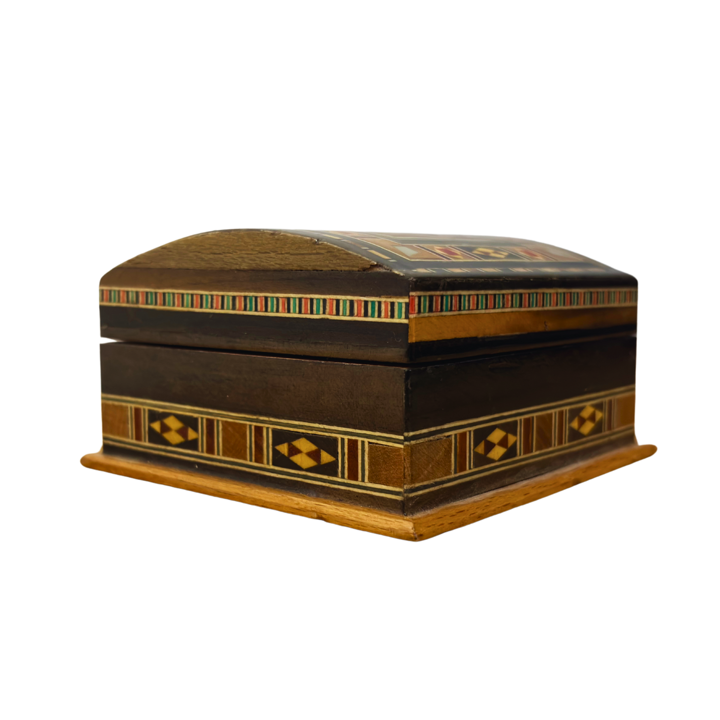 Handcrafted Mosaic Box – Traditional Damascus Art & Velvet Interior