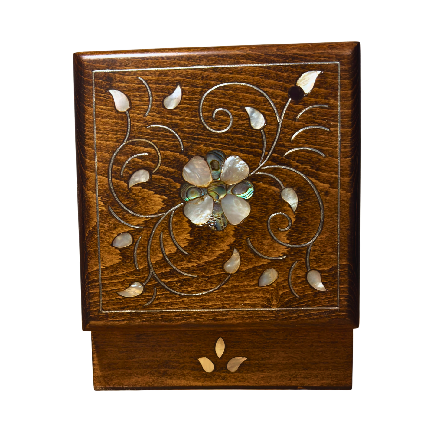 Damasceńska Szkatułka Luksusowa – Masa Perłowa & Aksamit